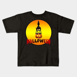 Halloween cat Kids T-Shirt